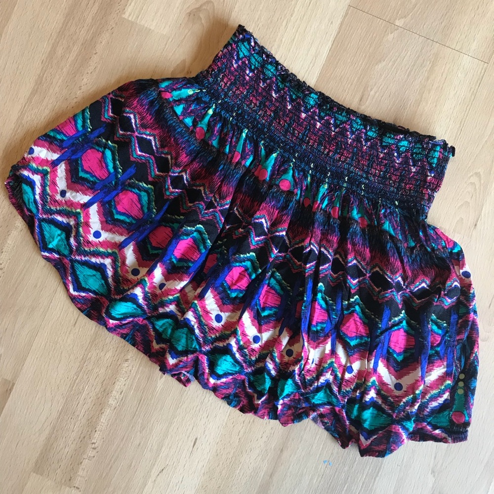 🚨CLEARANCE! Lily White Colorful Flared Mini Skirt